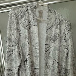 Chico's silver long front open top size 1 in chicos sizing. Worn once.